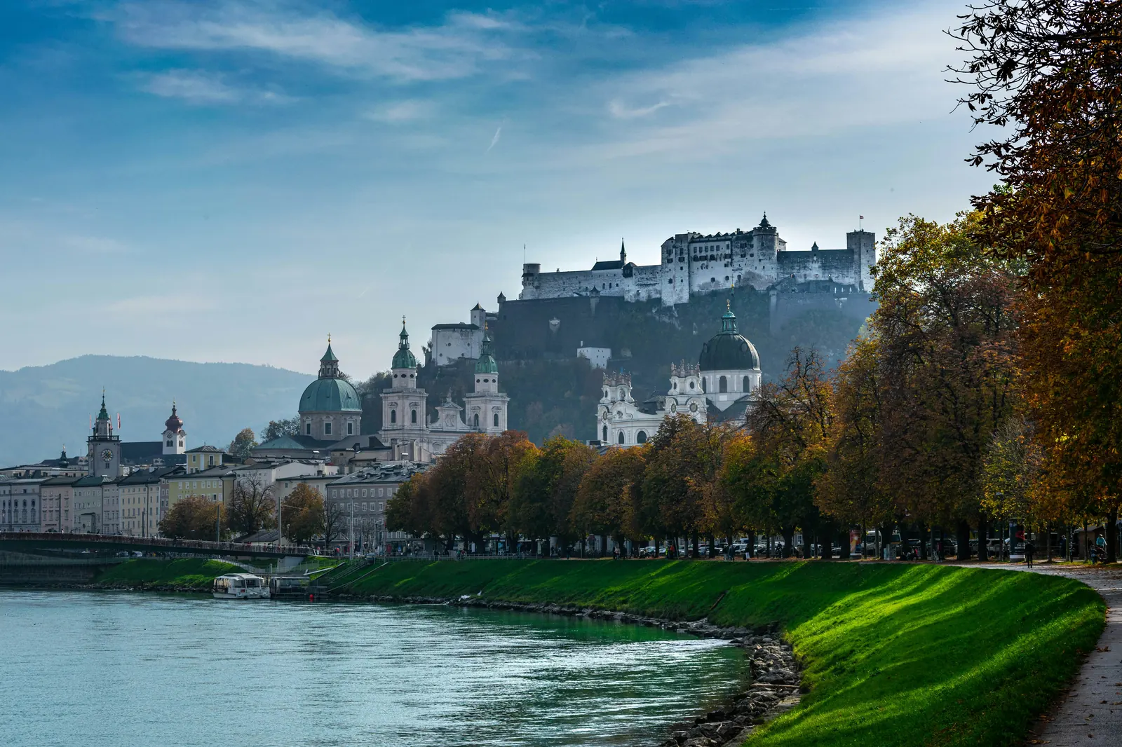 Salzburg with fortress and old town